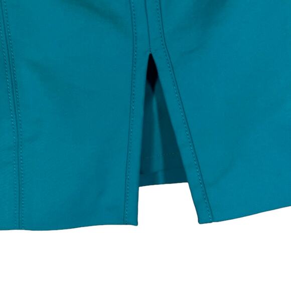WHBM Perfect Form Teal Blue Straight Pencil Zipper Back Skirt Women Sz 0 - Picture 6 of 10